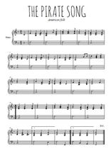 Téléchargez l'arrangement pour piano de la partition de The pirate song en PDF